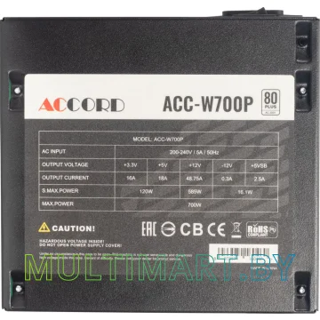 Блок питания Accord ACC-W700P 700W картинка 6
